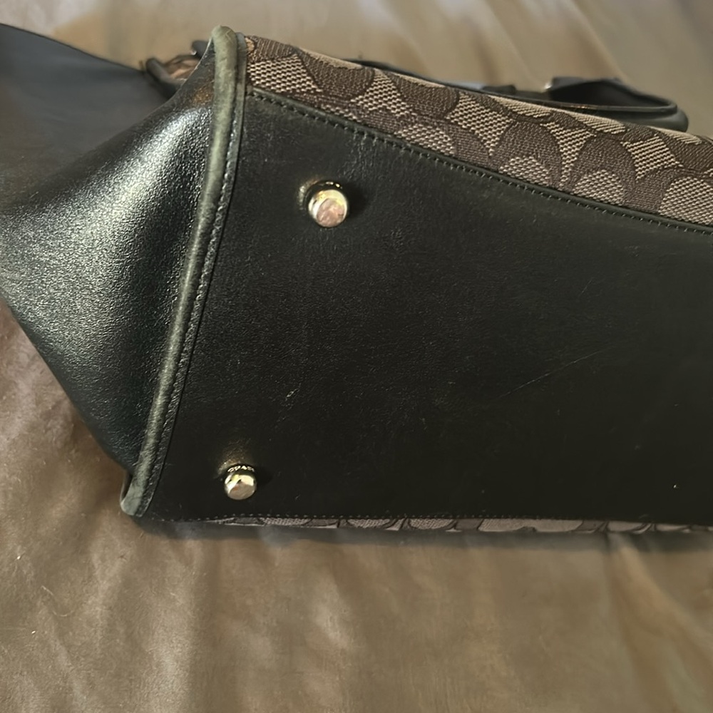 Coach Black and Brown Signature Tote Bag - Picture 13 of 17